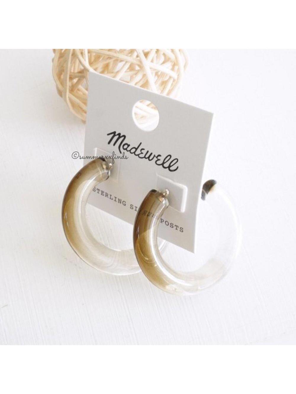 Madewell Ombre Resin Hoop Earrings